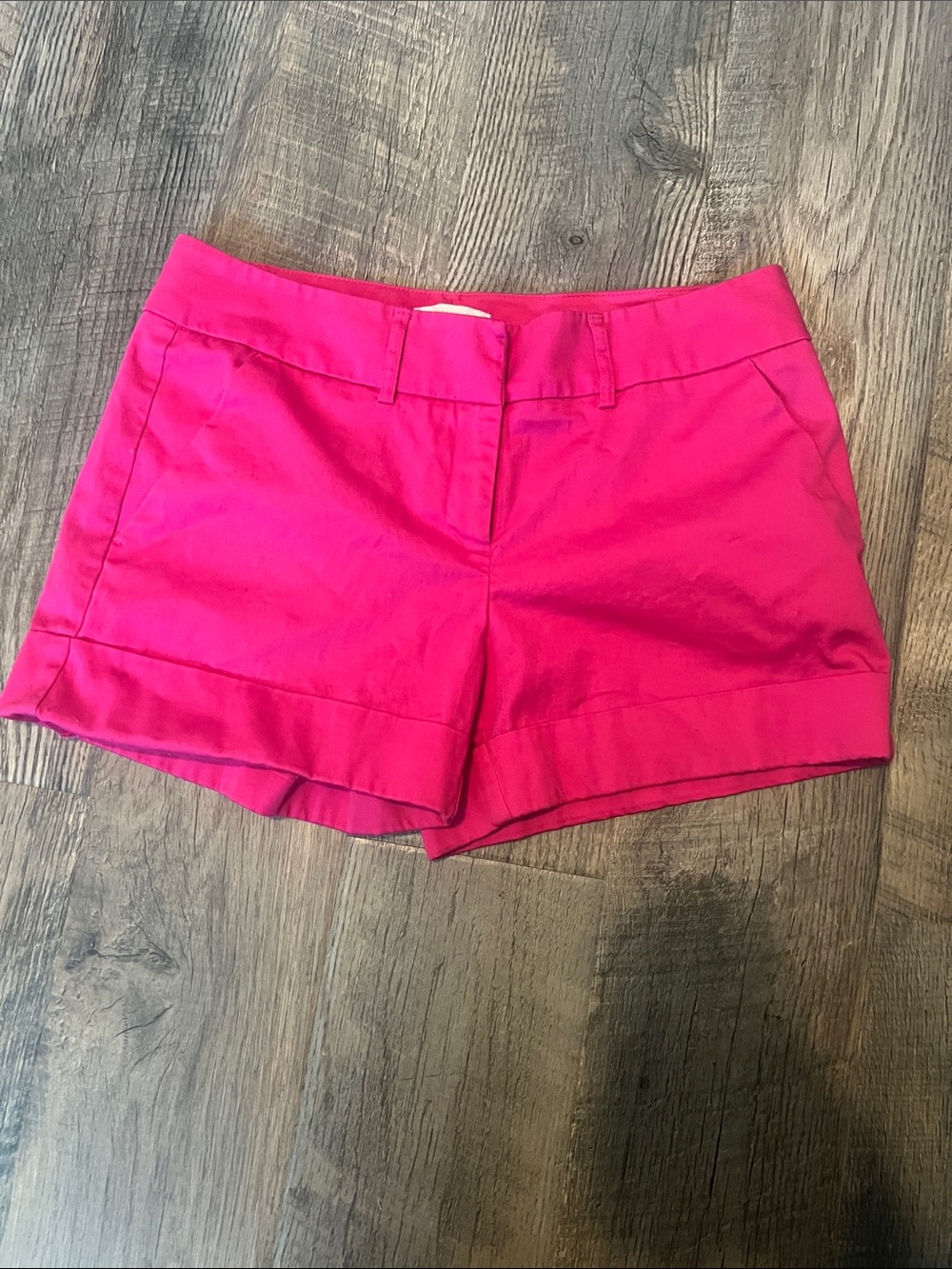Women's New York and Co. Hot Pink Cotton Blend Shorts
